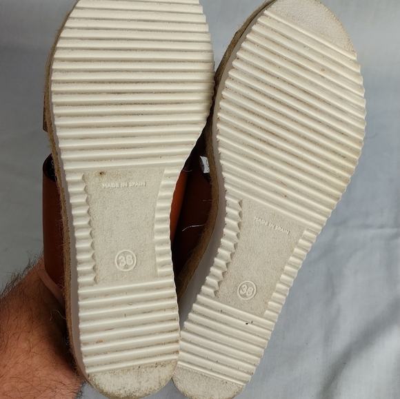 Bertuchi Women's Sandals Leather Slip On Wedge Brown Women’s Size 7.5" US/38 EU - Picture 8 of 16